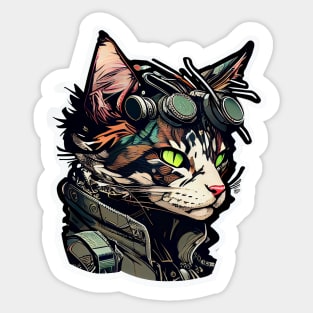 Cyberpunk Cat Sticker